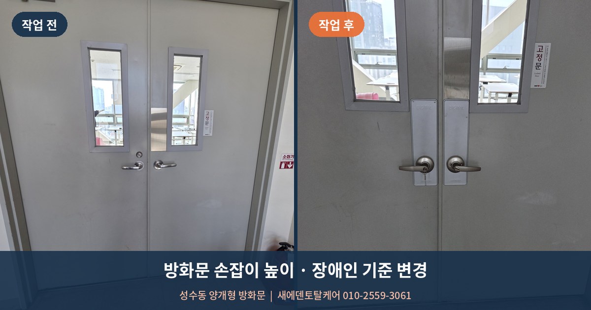방화문 손잡이 높이 장애인 기준 변경